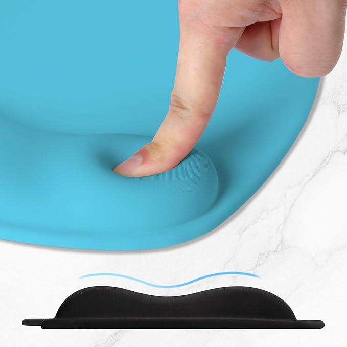 ITNRSIIET Ergonomic Mouse Pad, Cushioned Gel Wrist Rest, Non-Slip Base - Image 4