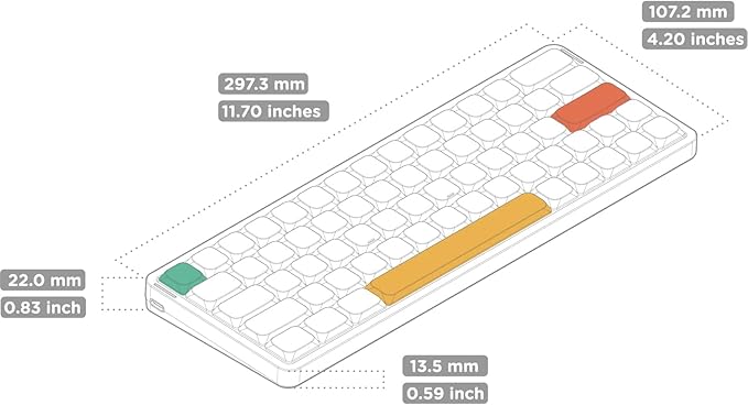 nuphy Air60 V2 Portable Wireless Keyboard 60% Low Profile Mechanical Keyboard - Image 3