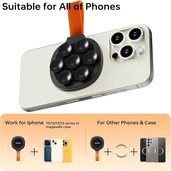 Magnetic Suction Cup Phone Mount, Ultra-Comfort Silicone Suction Grip Holder - Image 6