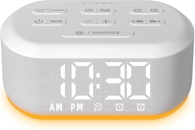 Brown Noise Machine Small Digital Alarm Clock Sound Machine by LazyNight