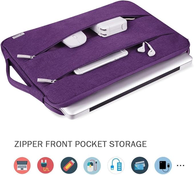 Voova Laptop Sleeve Carrying Case 15.6 16 Inch, Slim Computer Cover Bag - Image 2