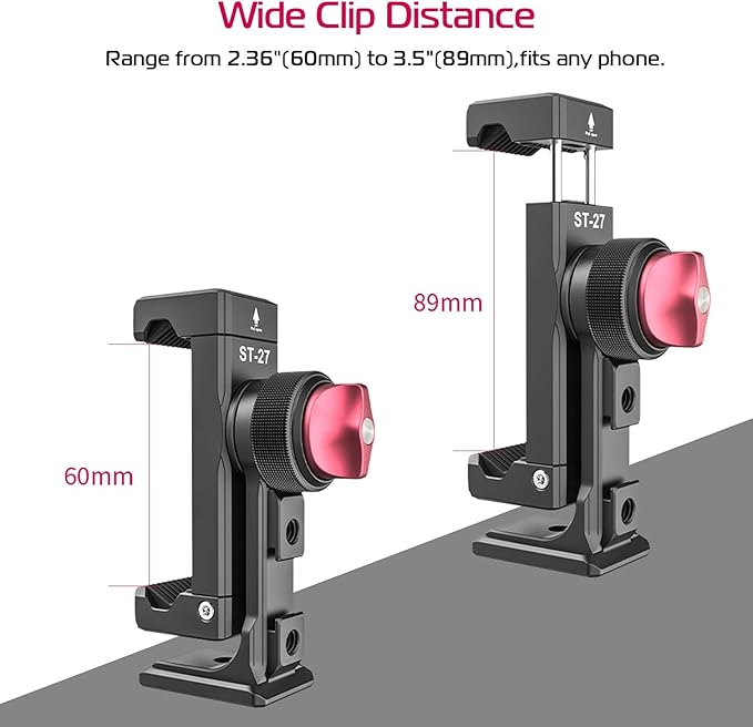 ULANZI ST-27 Phone Tripod Mount, 360° Metal Phone Holder - Image 5