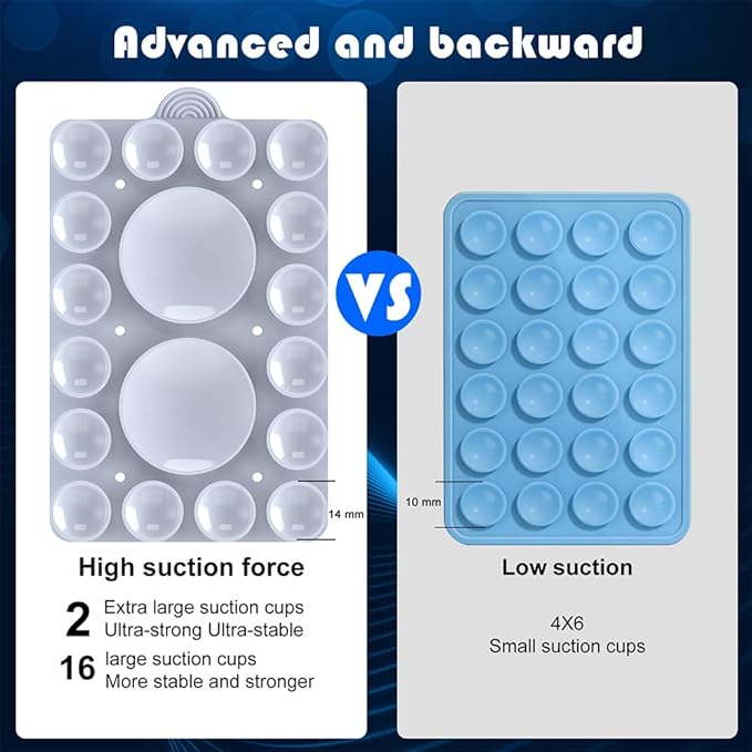ZYCCER Double Sided Silicone Suction Phone Holder Mount, Compatible - Image 5