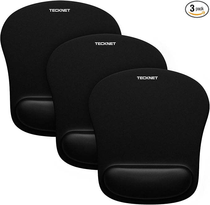 TECKNET 3 Pack Mouse Pad with Wrist Support, Ergonomic Gaming Mouse Pad Pain by Tecknet