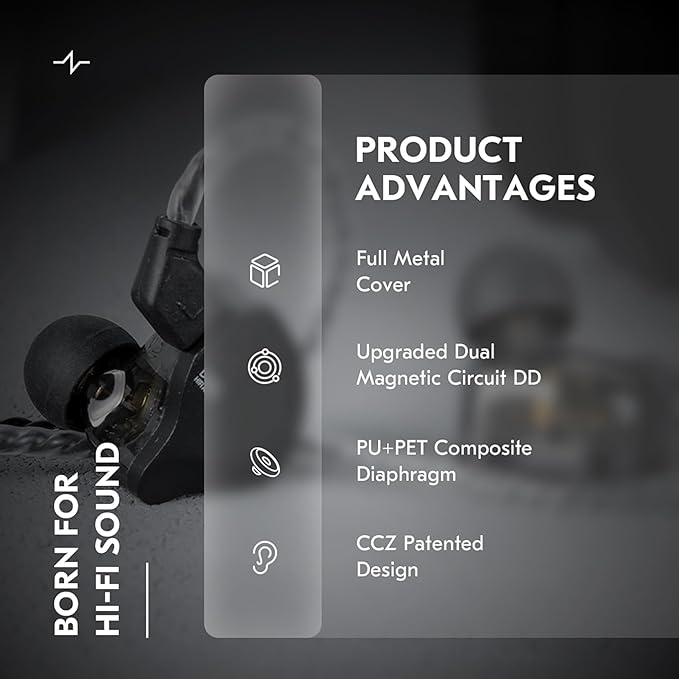 in Ear Monitor Headphones, CCZ DC02 In Ear Monitor Dual Magnetic Circuit DD - Image 4