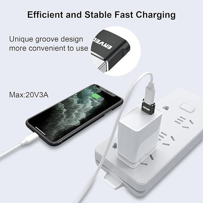 ENVEL USB to USB C Adapter, USB3 5Gbps High Speed Data Transfer, OTG Converter - Image 3