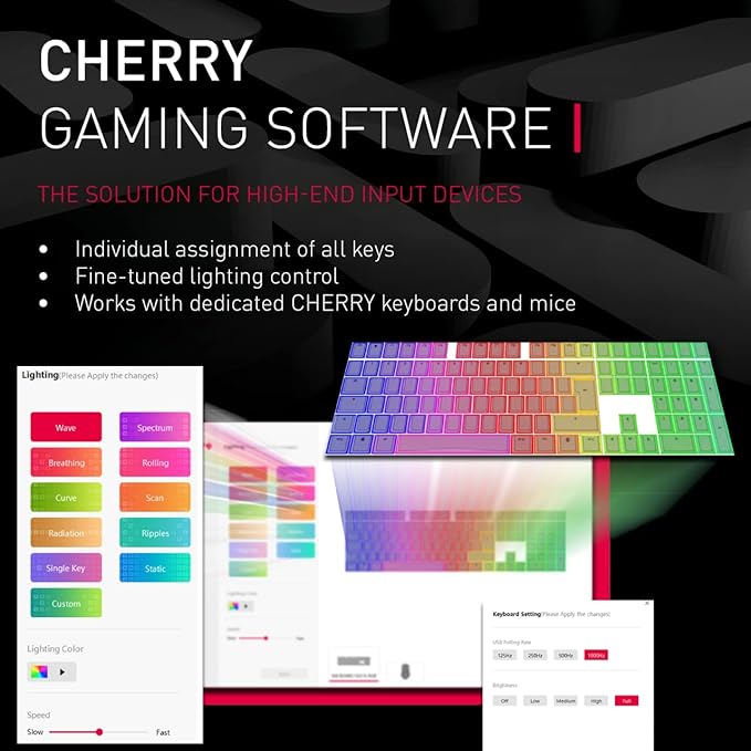 Cherry MX 3.0 S Wired Mechanical Gaming Keyboard. Aluminum Housing Built - Image 8