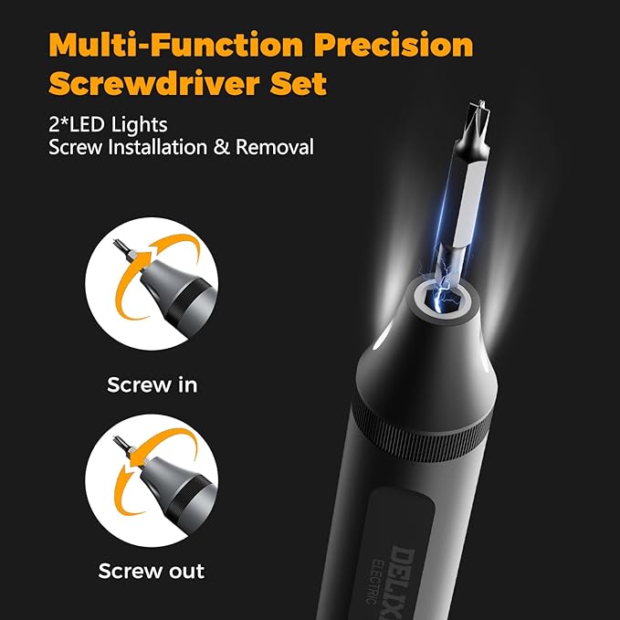 72 in 1 Electric Screwdriver Kit, 3.7V Dual-Head Precision Screwdriver Set - Image 4