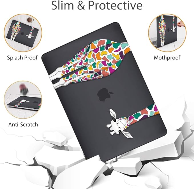 Mektron for MacBook Pro 16 Case A2141 2020 2019 Release, Matte Black Colorful - Image 5