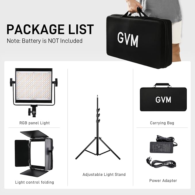 GVM 800D RGB LED Video Light, 2026 Upgraded Panel Light - Image 9