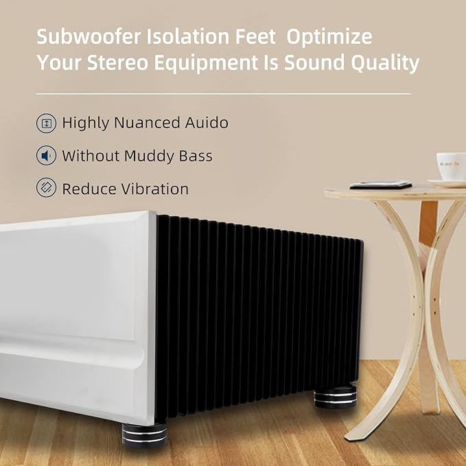 Monosaudio 4Pcs 40x20mm Speaker Isolation Feet Single-sided 3M Adhesives - Image 2