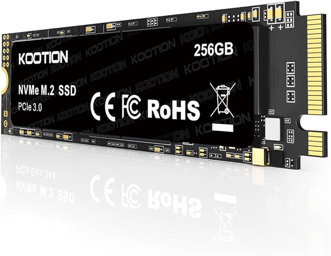 KOOTION 256GB NVMe M.2 PCIe 2280 SSD | Gen3x4 Internal Solid State Drive Hard by KOOTION