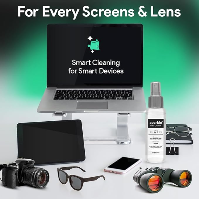 Sparkle Anti-Reflective Lens Cleaner Spray kit | 2oz Glasses Cleaner Spray + - Image 9