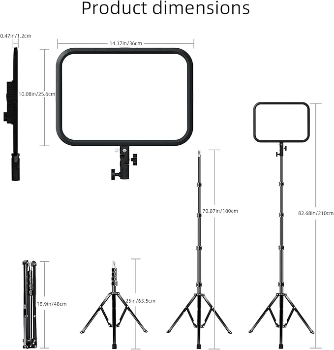 LED Video Light Panel Photography Lighting, 45W LED Studio Light - Image 4
