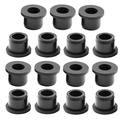 15 pcs 9/16" Drill Hole，3/8" ID Black Silicone Top hat Rubber Grommets by Unknown