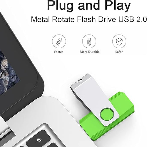 128MB USB 20 Pack, Wooolken USB 2.0 Flash Drive Memory Stick Thumb Drive Jump - Image 2