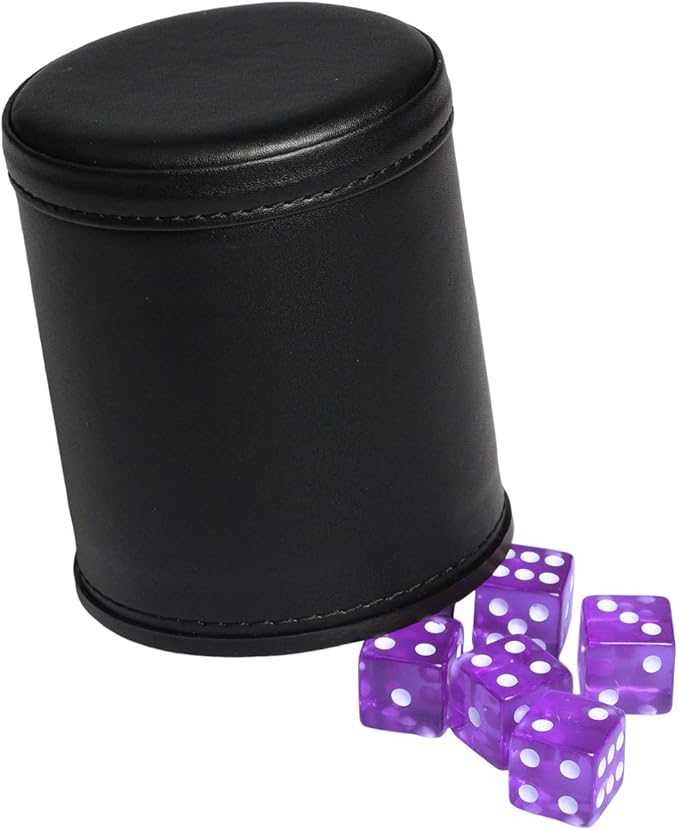 Leatherette Dice Cup Felt Lining Shaker Quiet - Image 6