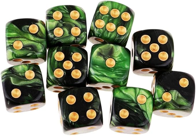 20PCS Polyhedral D6 Dice 16mm Acrylic 6 Sided Dice Game Dice - Image 4