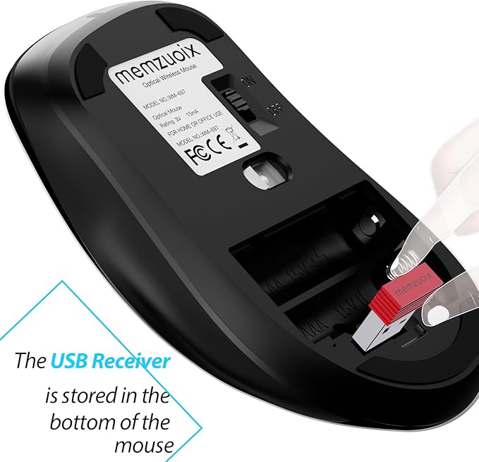 memzuoix 2.4G Wireless Mouse, 1400 DPI Computer Mice - Image 6
