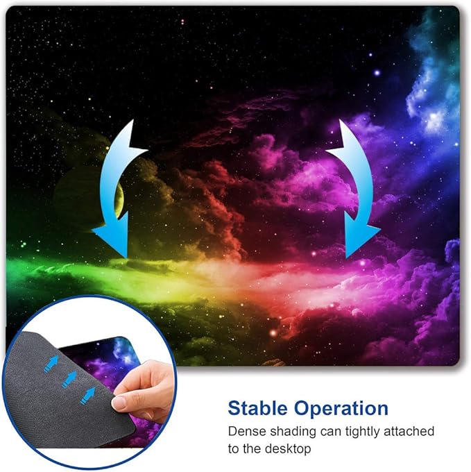 Mouse Pad, Gaming Mouse Pad, Galaxy Mouse Pad, Aurora Light Pattern Green and - Image 6