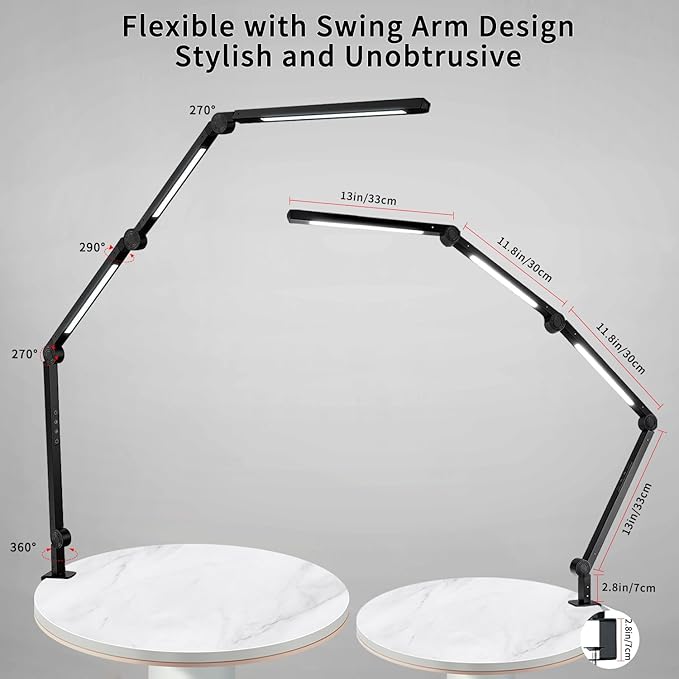 LED Desk Lamp with Clamp & Flexible Arm - Image 7