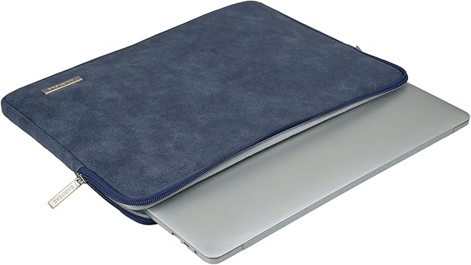 RAINYEAR 16 Inch Laptop Sleeve PU Suede Leather Case Protective Padded Cover - Image 8