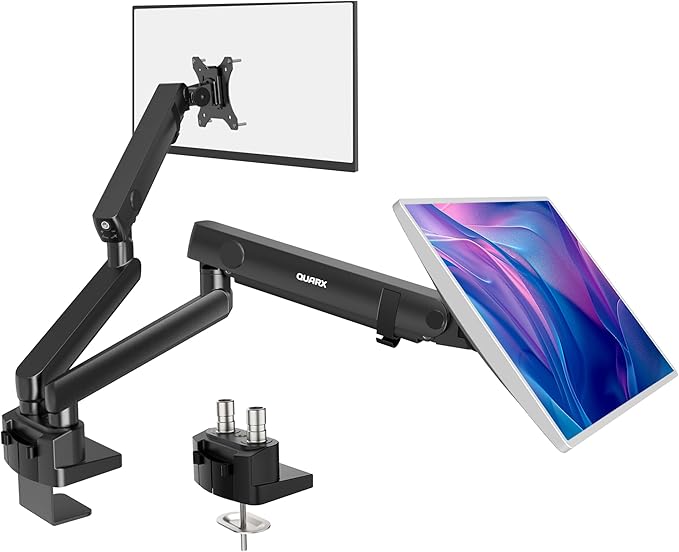 Dual Monitor Mount for Desk, Heavy Duty Dual Monitor Stand for 17 to 35 inch by QUARX