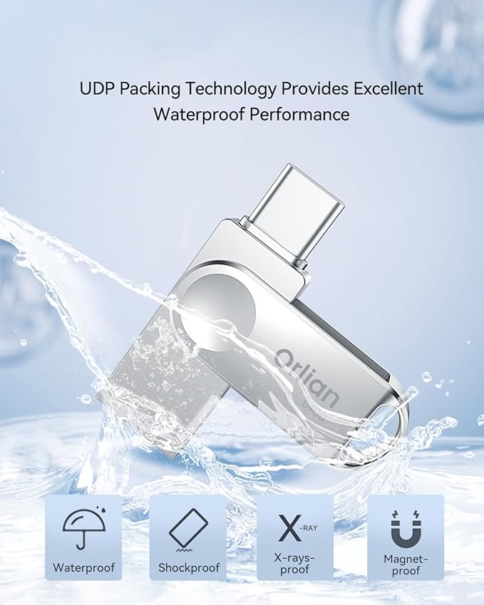 64GB USB C Flash Drive, Dual Drive USB 3.0 and Type C Thumb Drive Up to 110MB/s - Image 6