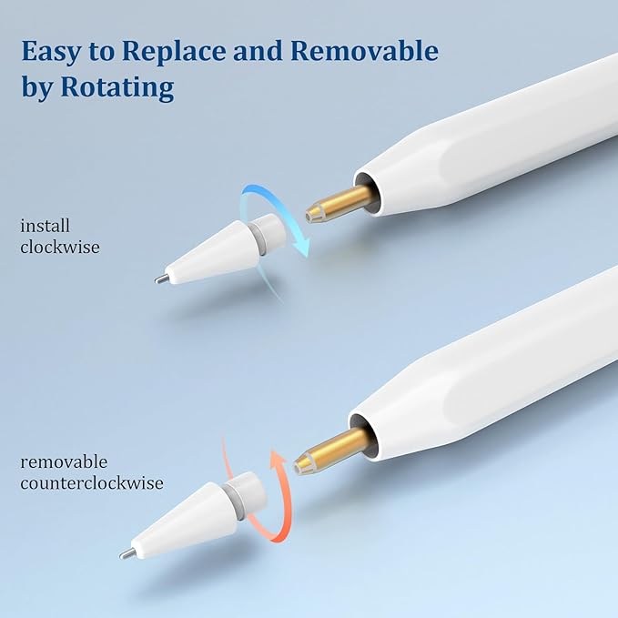 Replacement Tips for Apple Pencil 1st/2nd Gen, No Wear Out Upgraded Apple - Image 5