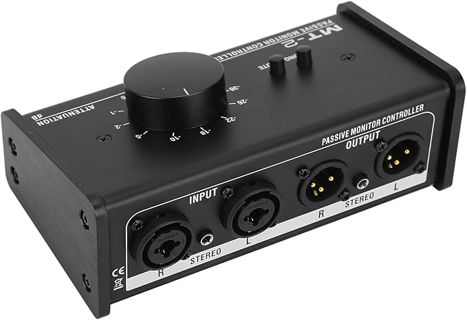 Big Knob Passive Monitor Controller, XLR and 3.5mm Interface Large Volume Knob by Sanpyl