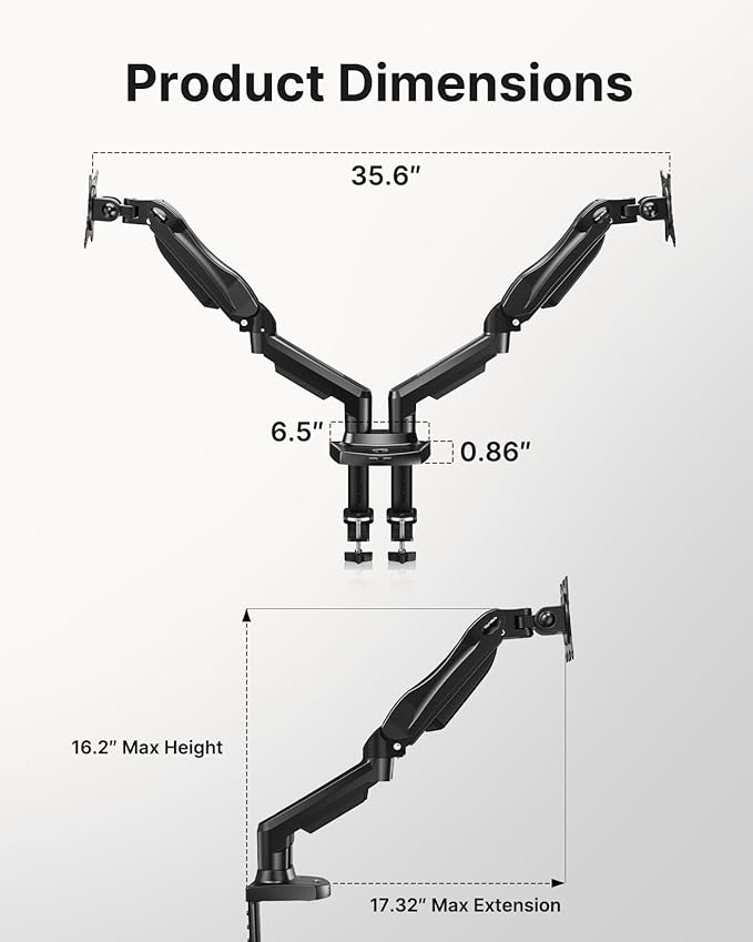 HUANUO Dual Monitor Stand - Image 5