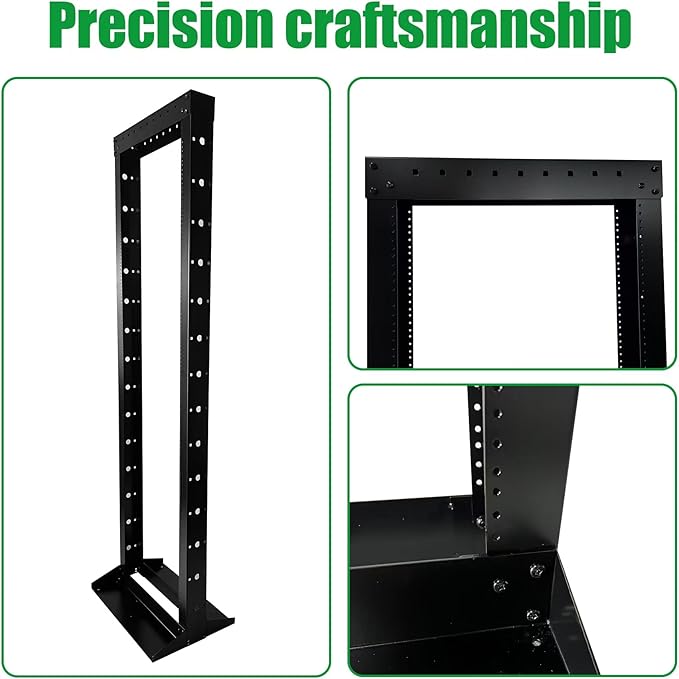 2 Post 29U Open Frame Server Rack 2-Post Server Rack Network Rack, Comes - Image 3