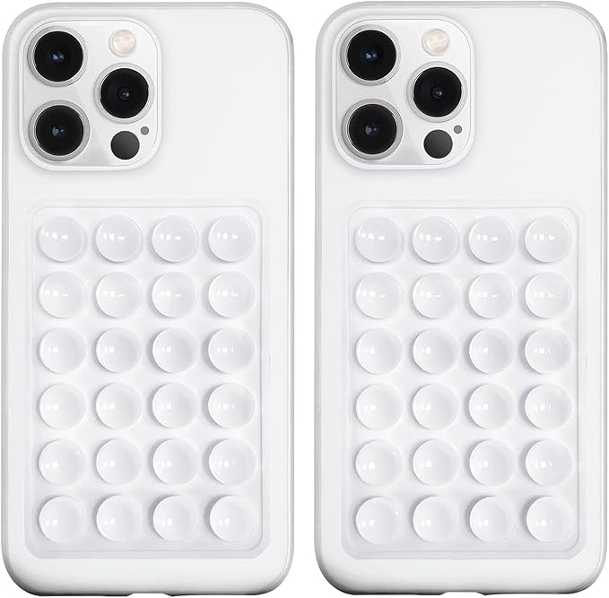 2 Pack Silicone Suction Phone Case Mount, Silicon Adhesive Phone Grip by LvShuLiangPin