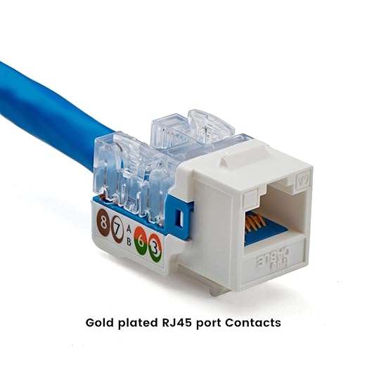 trueCABLE Cat6A Keystone Jack, Unshielded, 90 Degree Punch-Down, UL Listed - Image 6