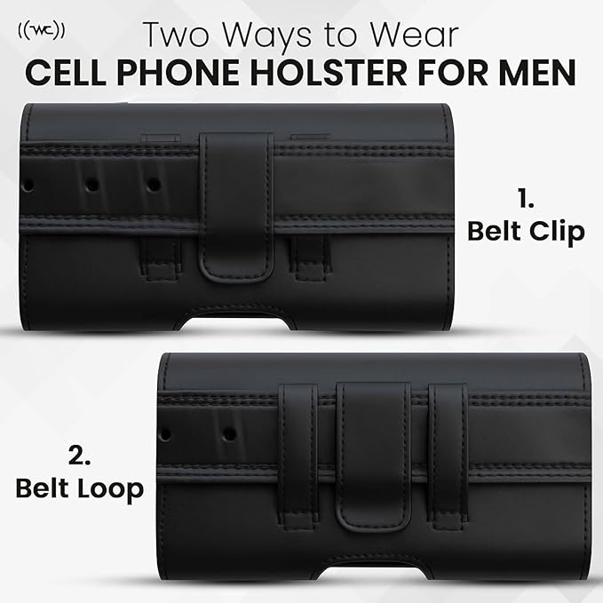 Leather Phone Holster for iPhone 17 Pro, 16 Pro, 15 Pro, XS – Belt Clip Case - Image 5