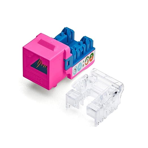 trueCABLE Cat6 Keystone Jack, Unshielded, 90 Degree Punch-Down, PoE++ 100W by trueCABLE