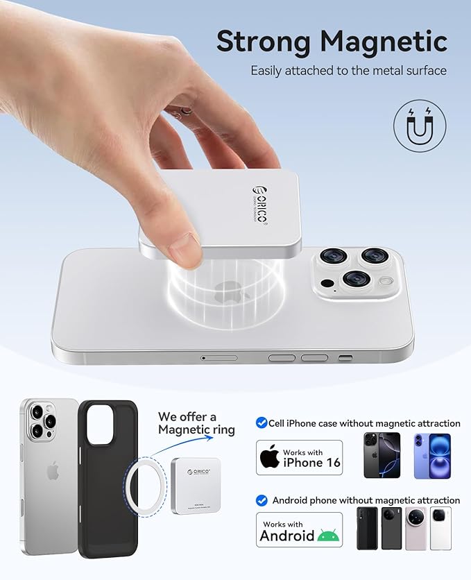 ORICO 1TB Magnetic External SSD, Aluminum Alloy, 4K 120Hz ProRes HDR Record and - Image 2