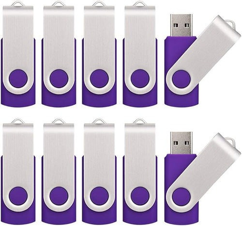 10 Pack 8GB USB Flah Drive USB 2.0 Pen Drive-Purple by KALSAN
