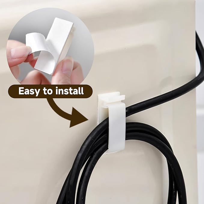 40 pcs Cable Clips with Strong Self-Adhesive, Outdoor Light Clips, Nylon Cord - Image 5