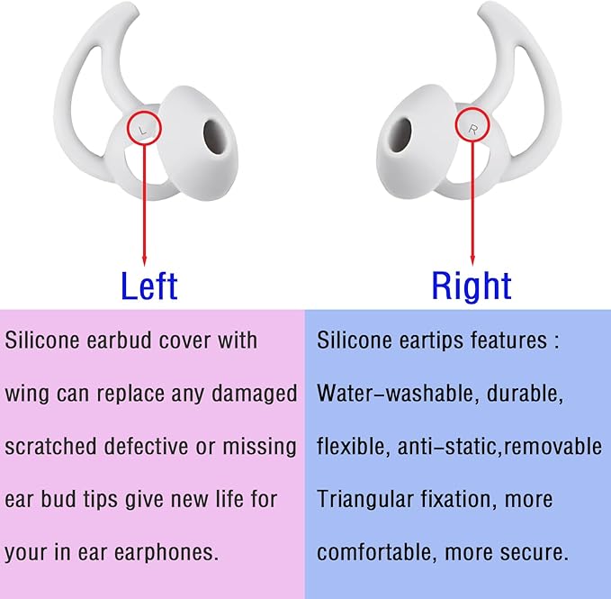 Earbud Replacement Tips Silicone Earbud Tips Compatible - Image 6