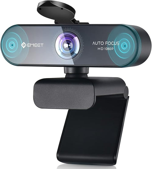 1080P Webcam with Microphone, eMeet Nova AutoFocus HD Webcam, 96°View Web by EMEET
