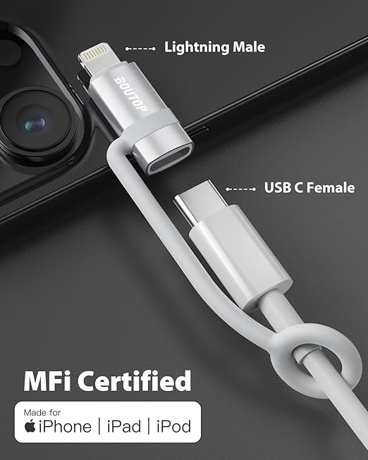 36W USB C to Lightning Adapter, Support PD Fast Charging Compatible - Image 4