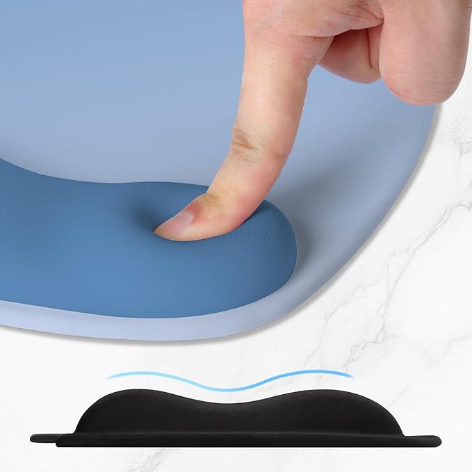 ITNRSIIET Ergonomic Mouse Pad, Cushioned Gel Wrist Rest, Non-Slip Base - Image 4