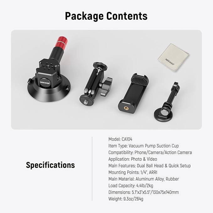 NEEWER 3" Suction Cup Mount - Image 7