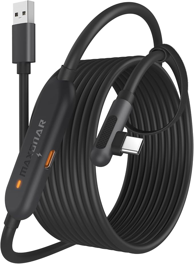 Maxonar [Next-Gen Chip VR Charging Link Cable 16FT Compatible by Maxonar