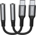 USB Type C to 3.5mm Female Headphone Jack Adapter, USB C to Aux Audio Dongle by QianLink