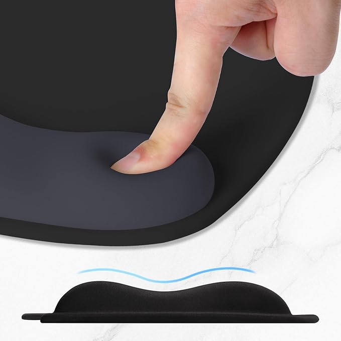 ITNRSIIET Ergonomic Mouse Pad, Cushioned Gel Wrist Rest, Non-Slip Base - Image 4
