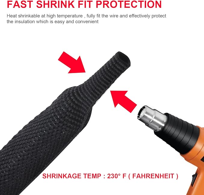 Braided Sleeving Heat Shrinkable Fabric 2:1 Ratio- Abrasion Protection - Image 5