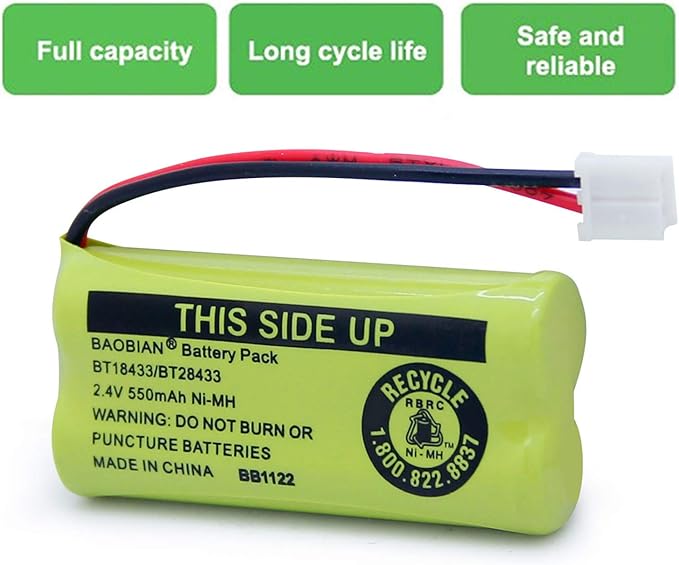 BT18433 BT28433 Cordless Phone Battery Compatible - Image 6