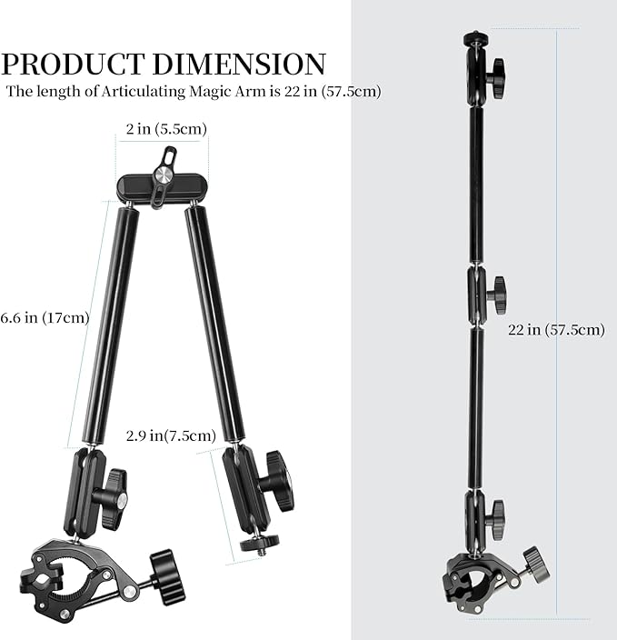 FIFIELD 22" Magic Arm with Super Clamp Overhead Camera Mount - Image 6